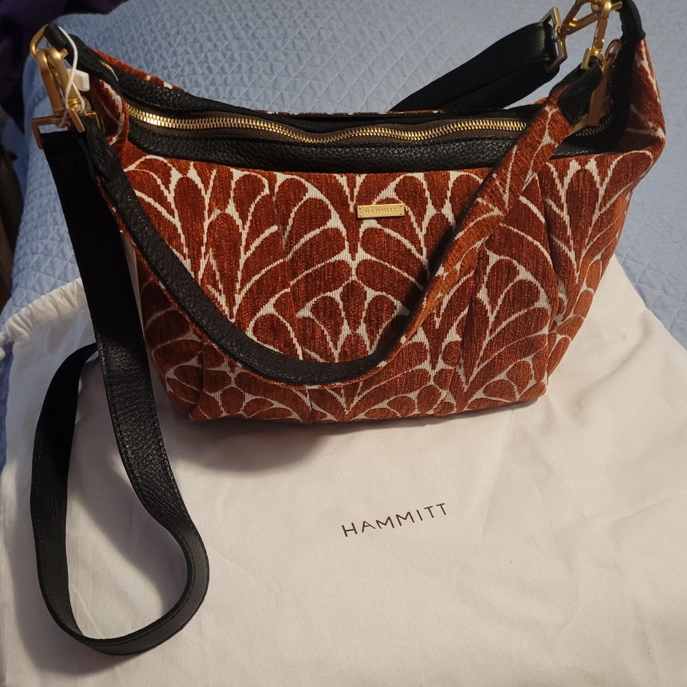 Hammitt *Morgan* Texas Tapestry Crossbody | EUC | Gold Accents | Black Leather